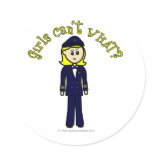 Light Pilot Girl Stickers