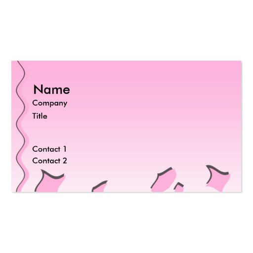 Light Pink and White Wavy Pattern. Business Cards (front side)