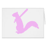 Light Pink Angry Squirrel Card