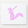 Light Pink Angry Squirrel Mousepads