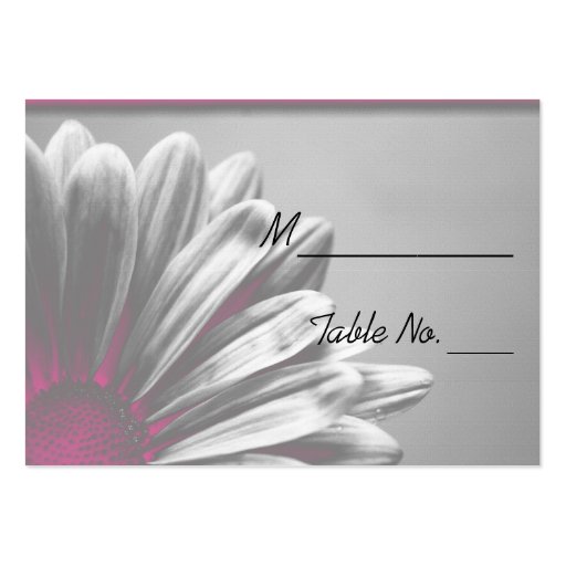 Light Pink Floral Highlights Wedding Place Card Business Card (front side)