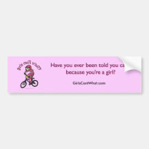 Light Pink Girls BMX Bumper Sticker