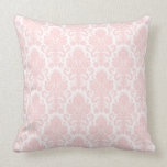 Light Pink Girly Damask Pillow