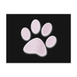 Light Pink Halftone Paw Print Post Card