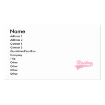 Light Pink Hockey Logo Business Card