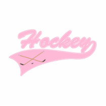 Light Pink Hockey Logo Photo Cutouts