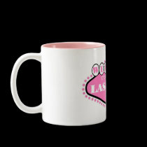 LIGHT PINK Las Vegas Sign Two Tone Mug by vegasdusoleil LIGHT PINK Las Vegas Sign Two Tone Mug
