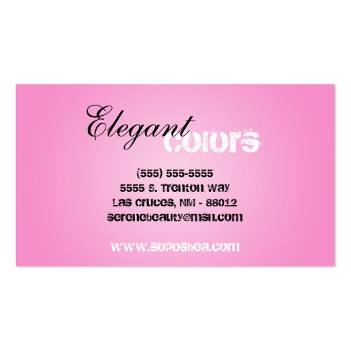 Light Pink Make Up Artist Palette Business Card (back side)