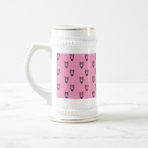 Light pink owl pattern mugs