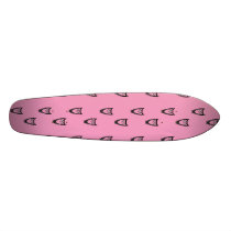 Light pink owl pattern skate deck