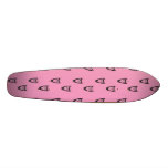 Light pink owl pattern skateboards