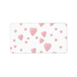 Light Pink Pattern of Love Hearts. Custom Address Label