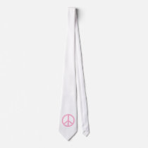 Light Pink Peace Sign Necktie