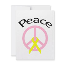 Light Pink Peace Word & Ribbon Invite
