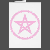Light Pink Pentacle Pentagram cards