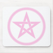 Light Pink Pentacle Pentagram Mouse Mat
