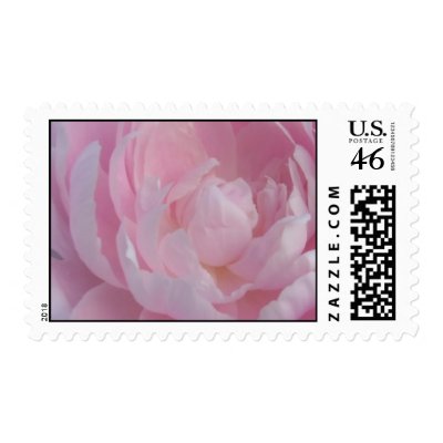 Light Pink Peony Wedding Postage Stamps Peonies