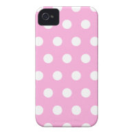 Light Pink Polka Dot iPhone 4 Case