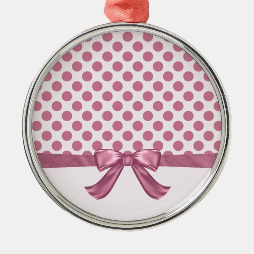 light pink polka dot ribbon bow christmas tree ornaments light pink polka dot ribbon bow christmas tree ornaments