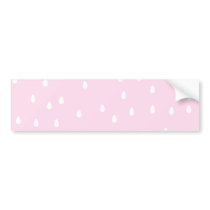 Light pink rain pattern. White and pink. Bumper Sticker