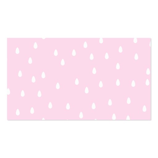 Light pink rain pattern. White and pink. Business Card Templates (back side)