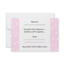 Light pink rain pattern. White and pink. Custom Invites