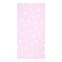 Light pink rain pattern. White and pink. Customized Photo Card