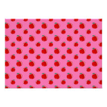 Light pink red apple pattern card