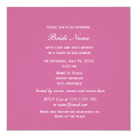 Light pink rose flowers bridal shower invitations custom invitations