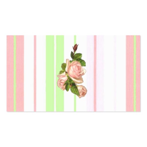 Light Pink Roses Business Card (back side)