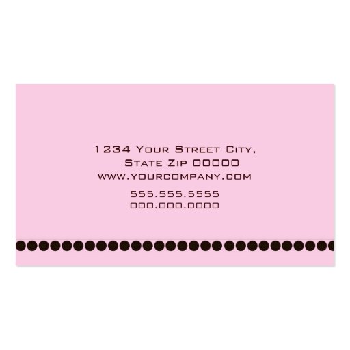 Light Pink Stripe Business Card (back side)