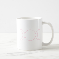 Light Pink Triple Goddess Outline Mug