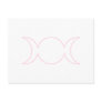 Light Pink Triple Goddess Outline Post Cards