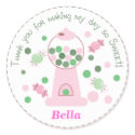 Light Pink Whimsical Gumball Party Sticker sticker