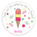 Light Pink Whimsical Ice cream Party Sticker sticker