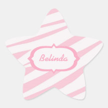 Light Pink Zebra Pattern Stickers