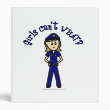 Light Police Officer Girl Binders