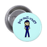 Light Police Officer Girl Buttons
