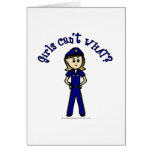 Light Police Officer Girl Card