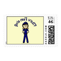 Light Police Officer Girl Postage