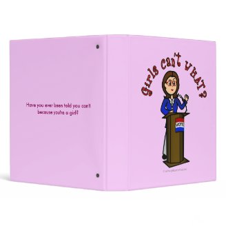 Light Politician Girl Vinyl Binder