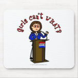 Light Politician Girl Mousepads
