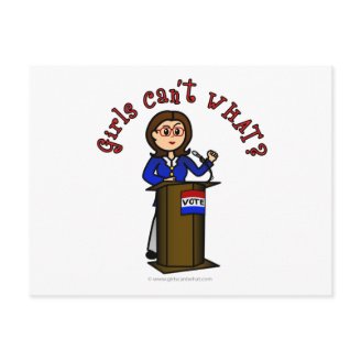 Light Politician Girl Post Cards