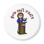 Light Politician Girl Refrigerator Magnet