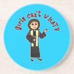 Light Preacher Girl Beverage Coasters
