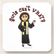 Light Preacher Girl Beverage Coasters