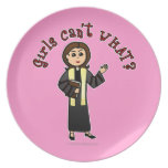 Light Preacher Girl Dinner Plate