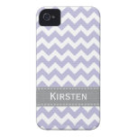 Light Purple and Gray Chevron iPhone 4 / 4s Case-M iPhone 4 Case