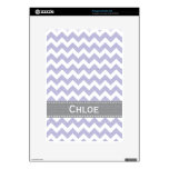 Light Purple and Gray Chevron Kindle DX Skin