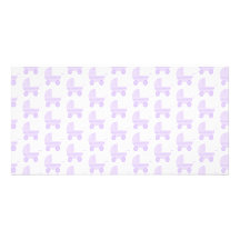 Light Purple and White Baby Stroller Pattern. Customized Photo Card